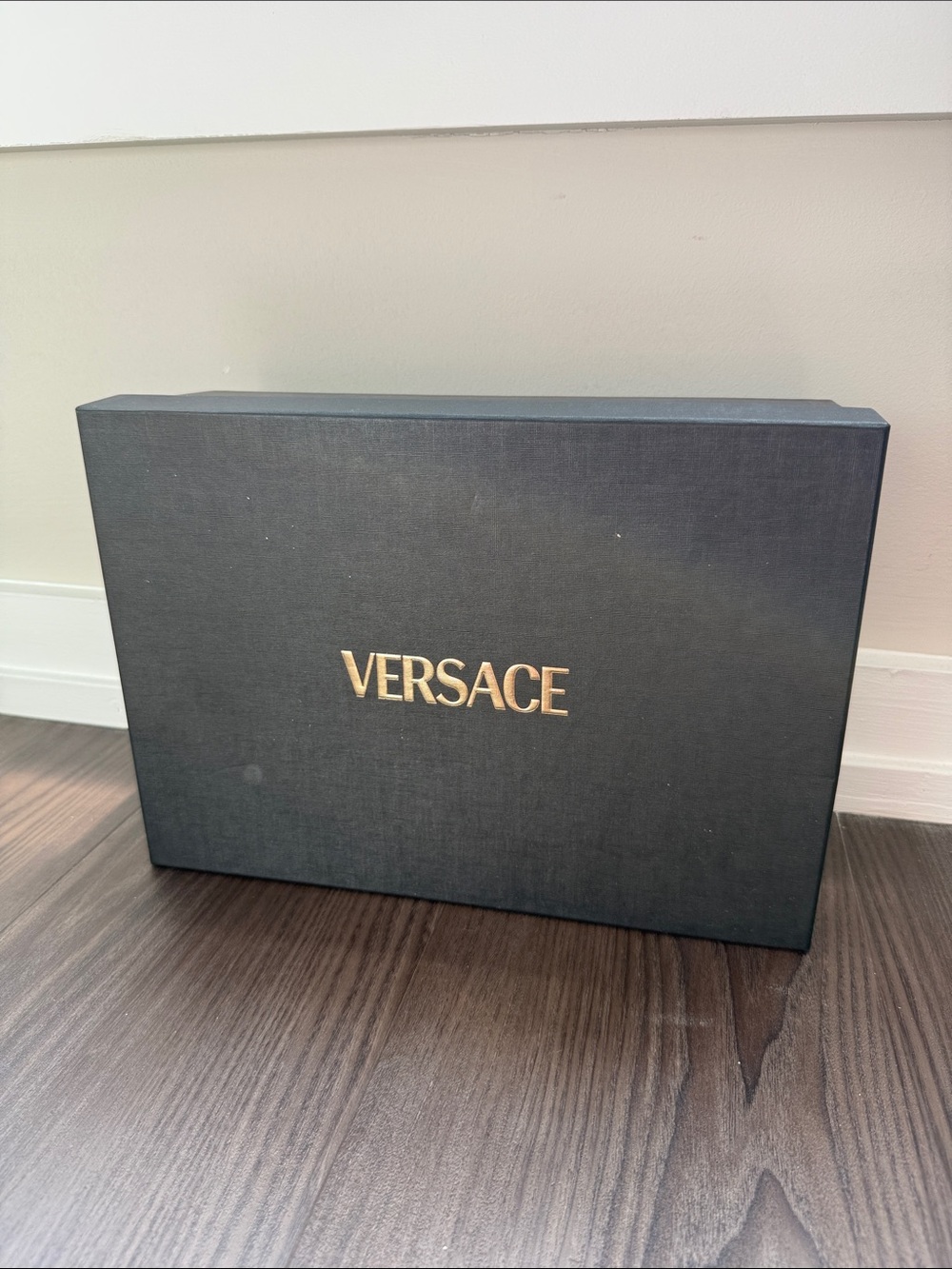 Versace Black and Gold empty shoe box